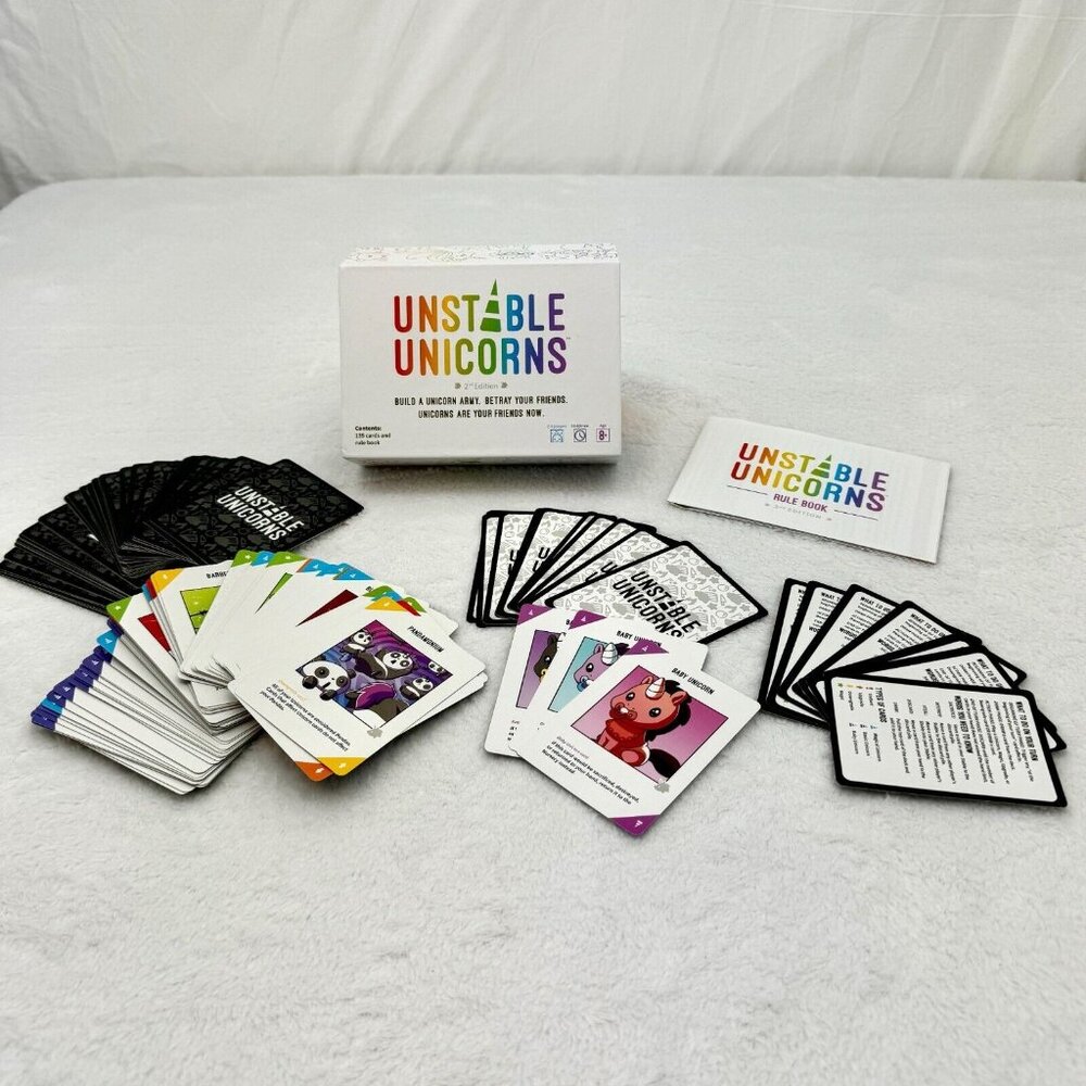 Unstable Unicorns 2nd Edition Card Game 2022 100% Complete